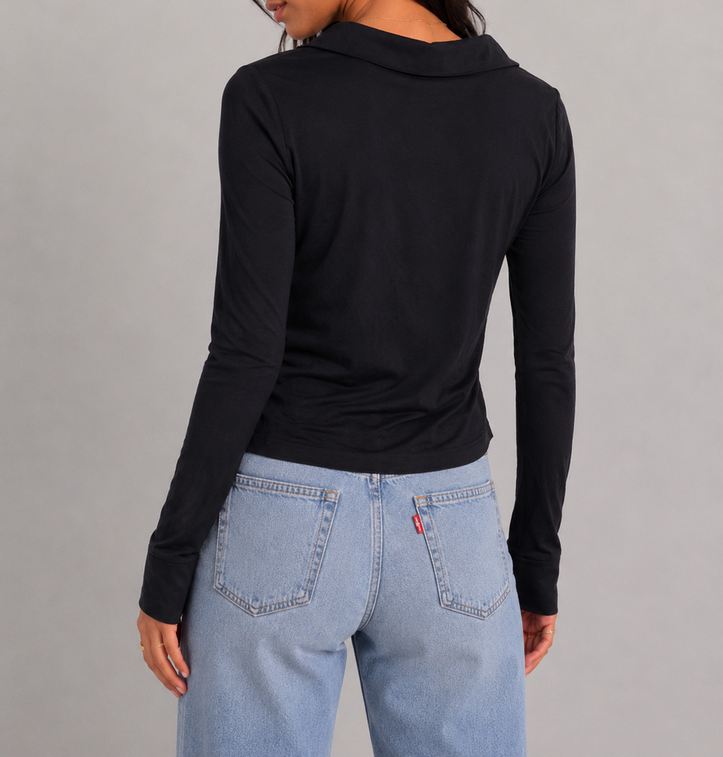Ruched Button Front
