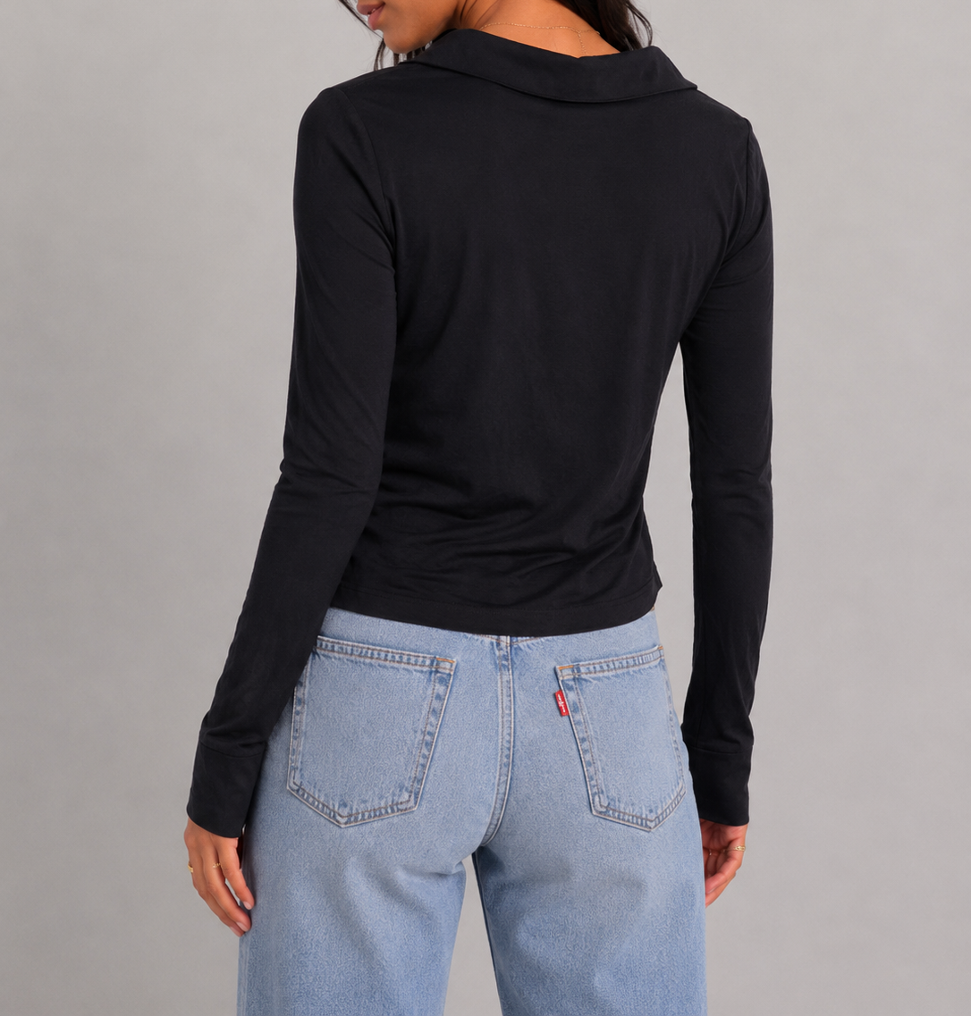 Ruched Button Front