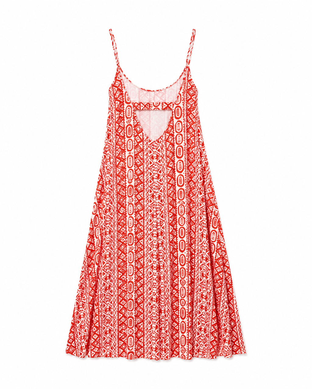 Red & White Maxi Dress
