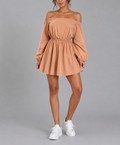 Off Shoulder Long Sleeve Dress