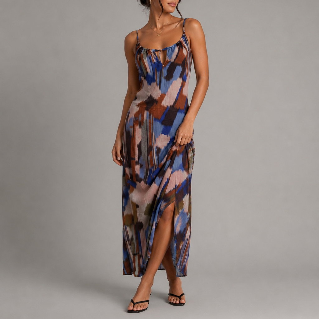 Abstract Print Dress