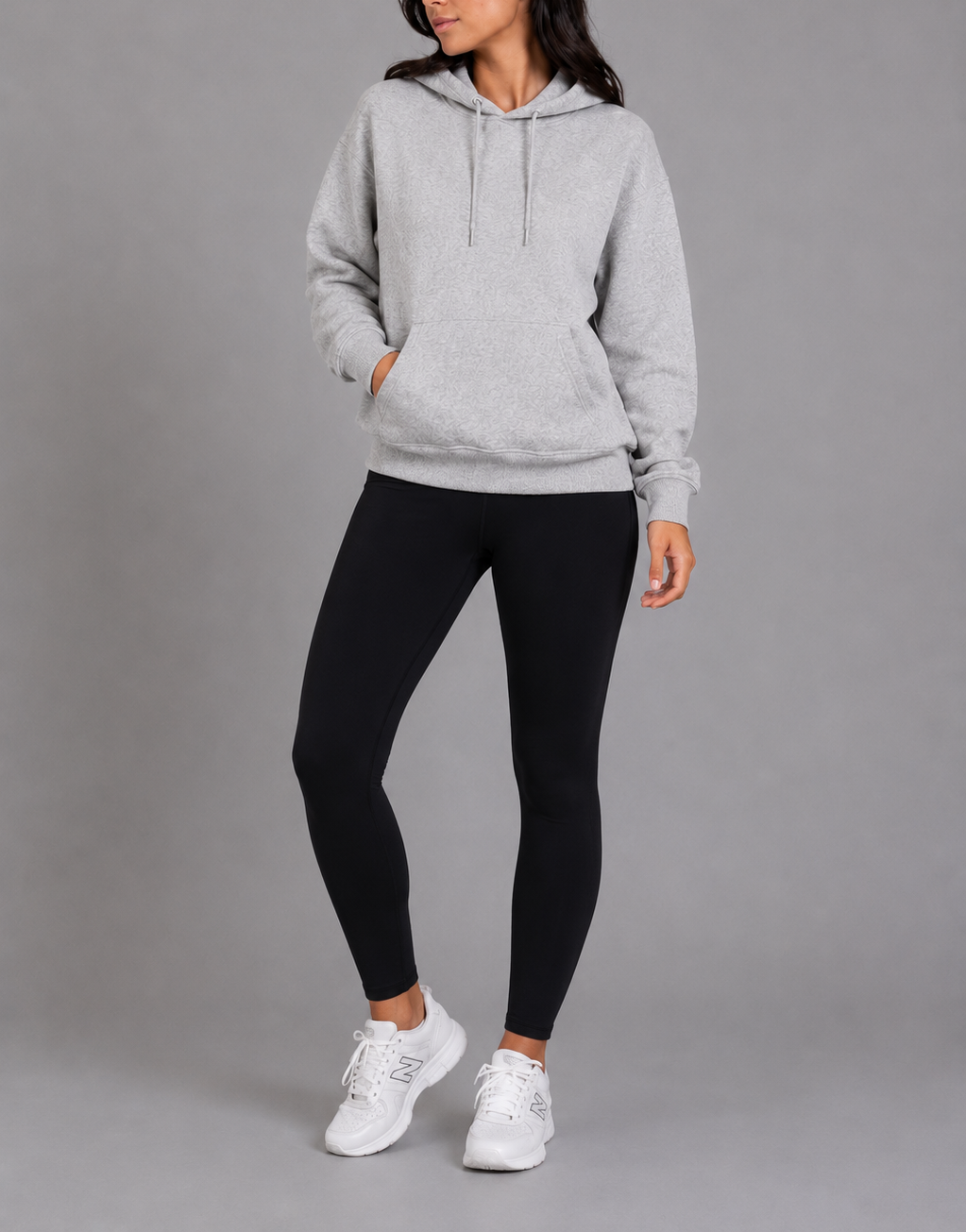 Active Grey Longline Hoodie