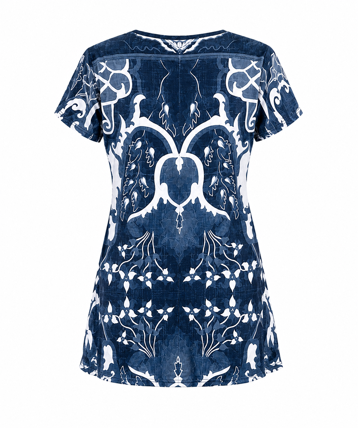 Printed V Neck Dress