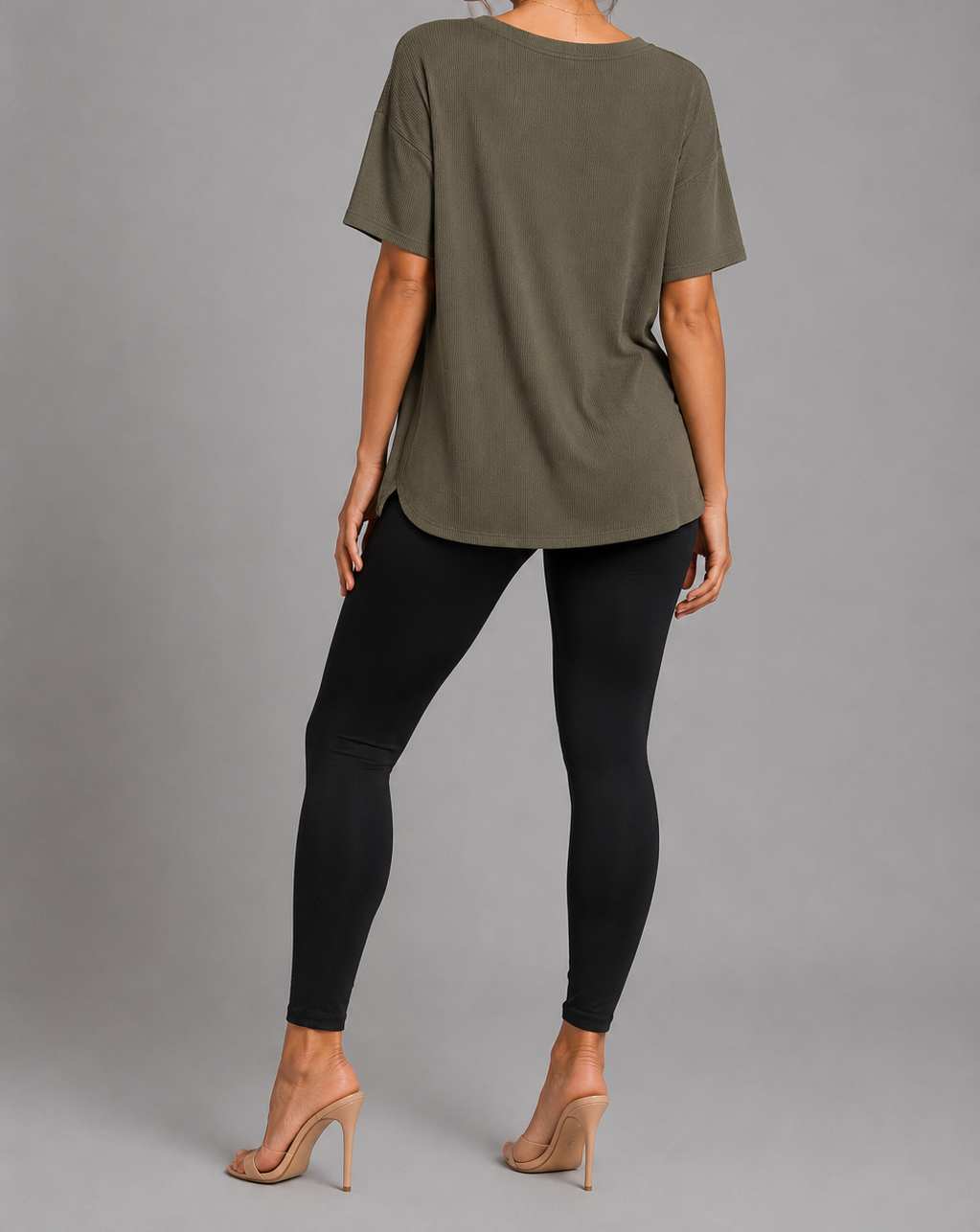 Khaki Ribbed Shirt