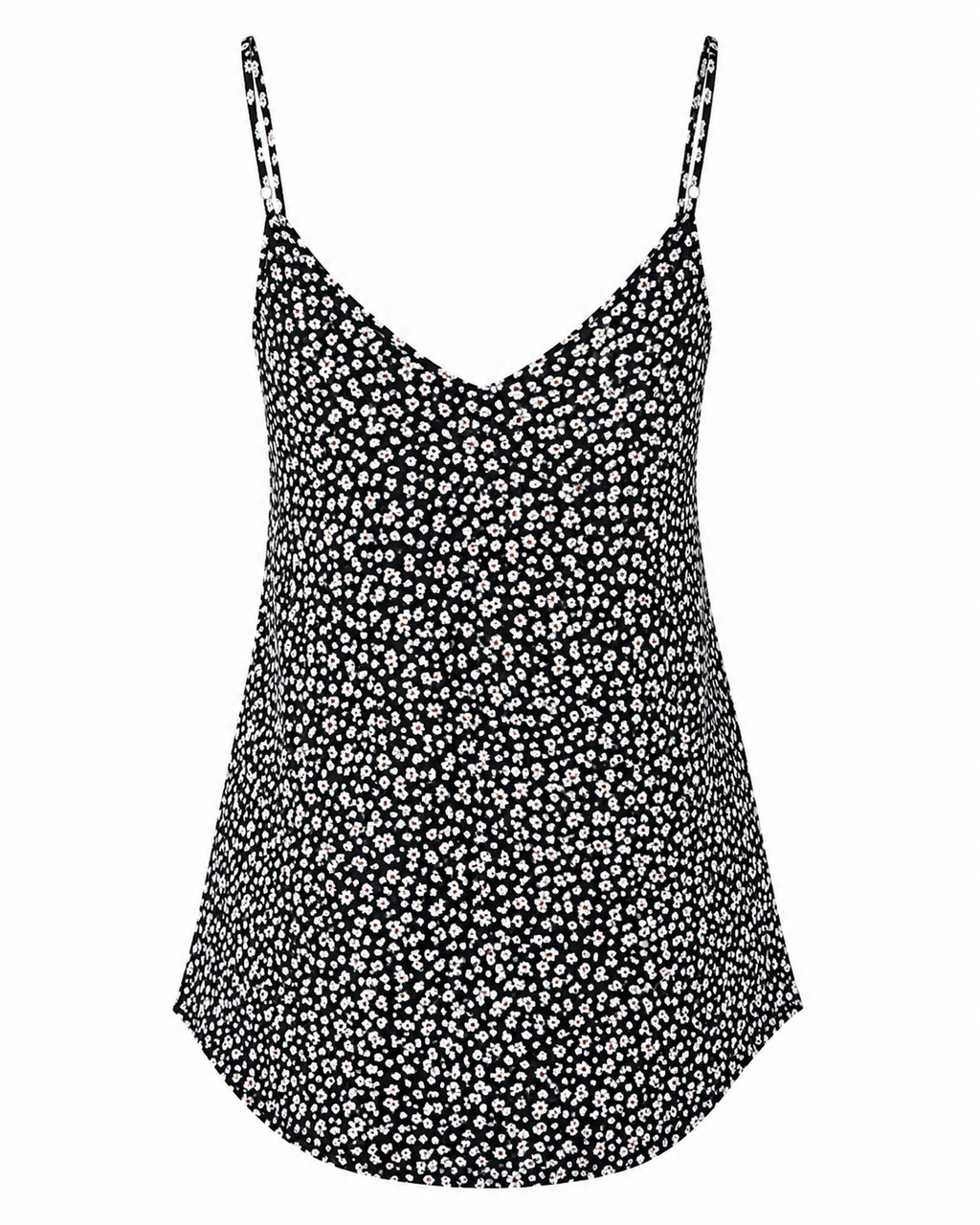 Black Floral Cami Top