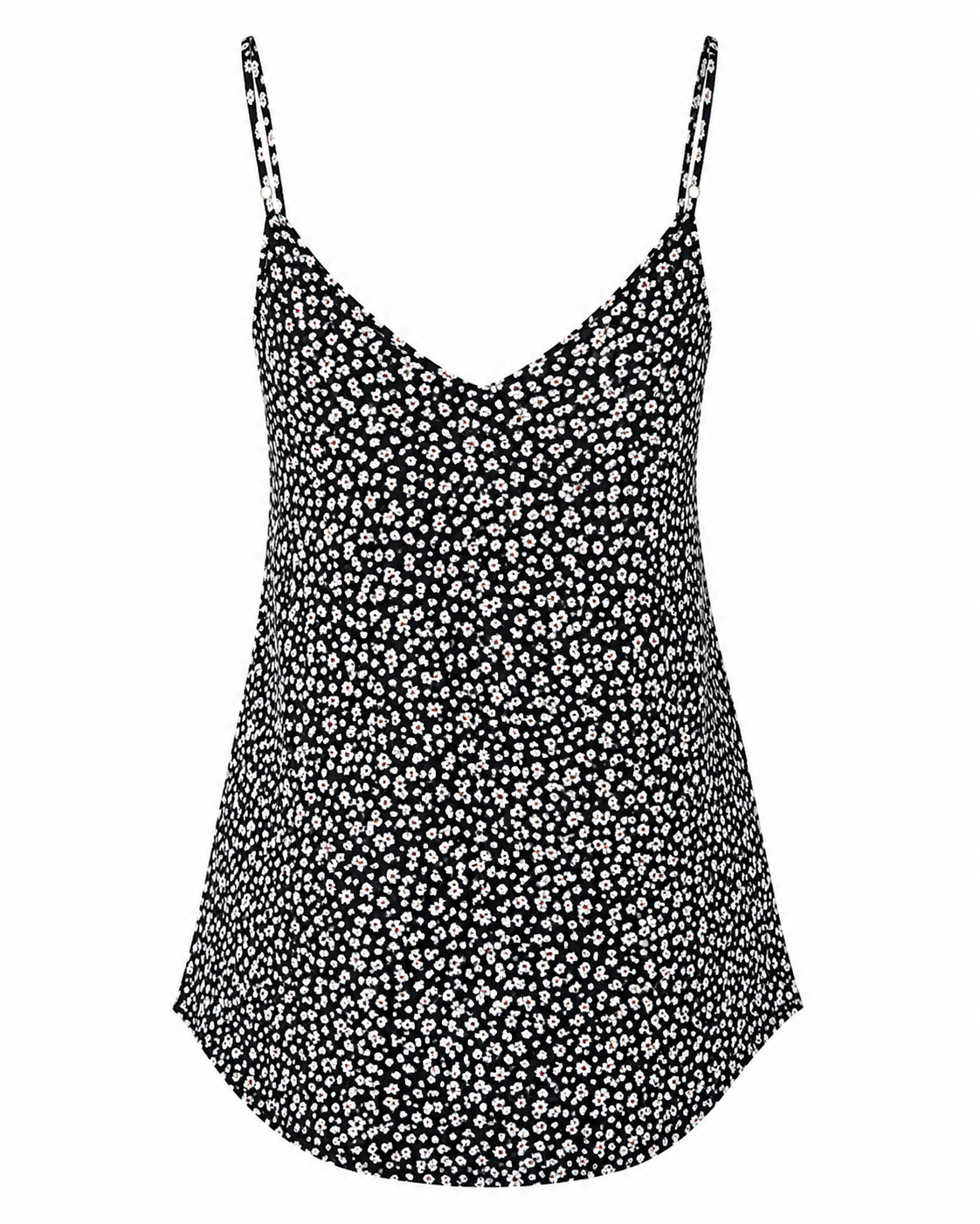 Black Floral Cami Top