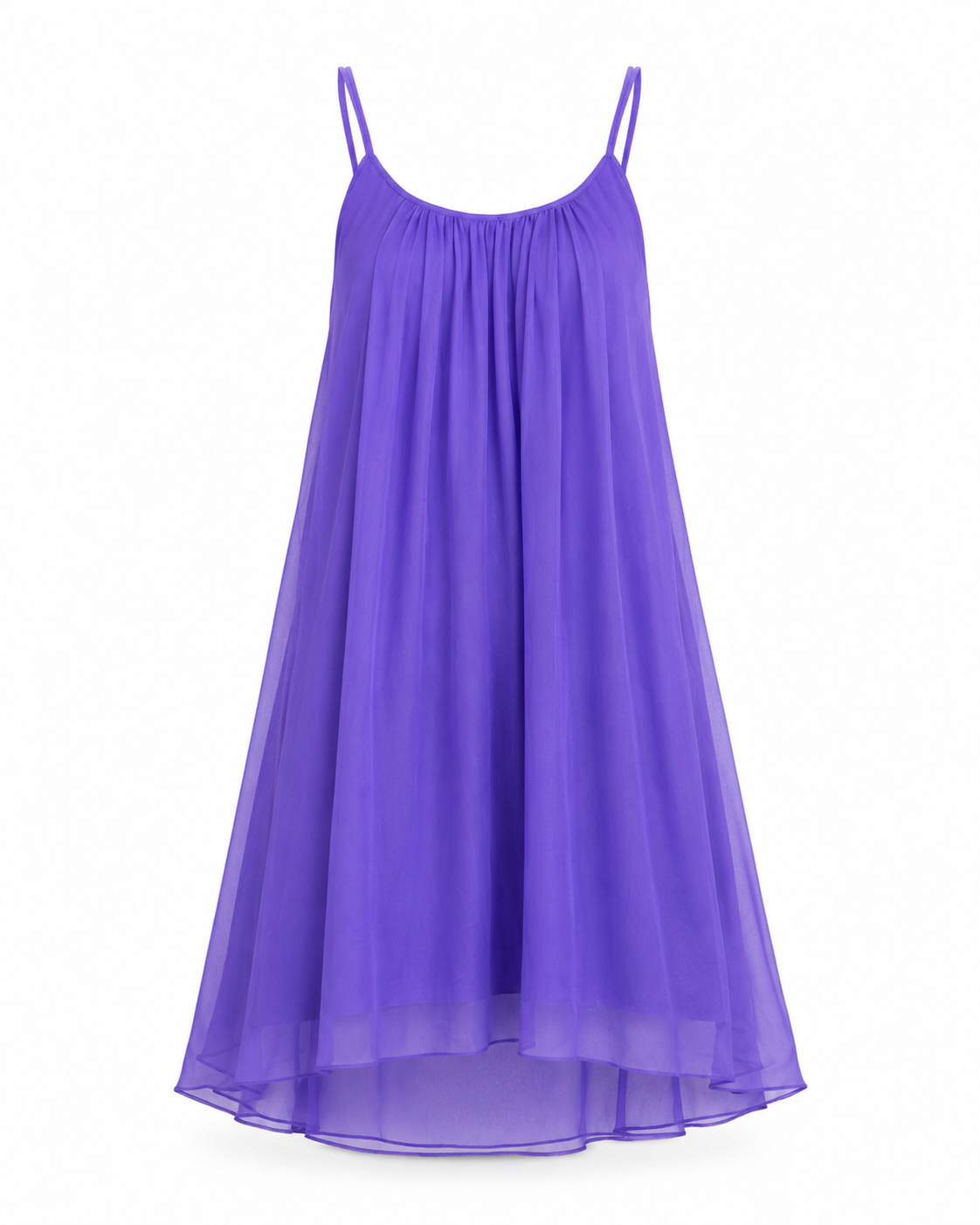 Purple Chiffon Swing Dress