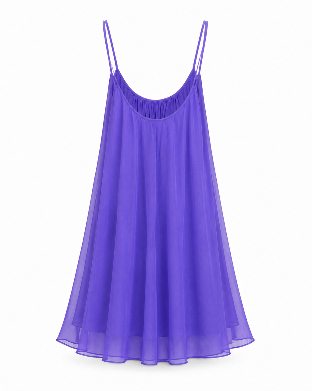 Purple Chiffon Swing Dress