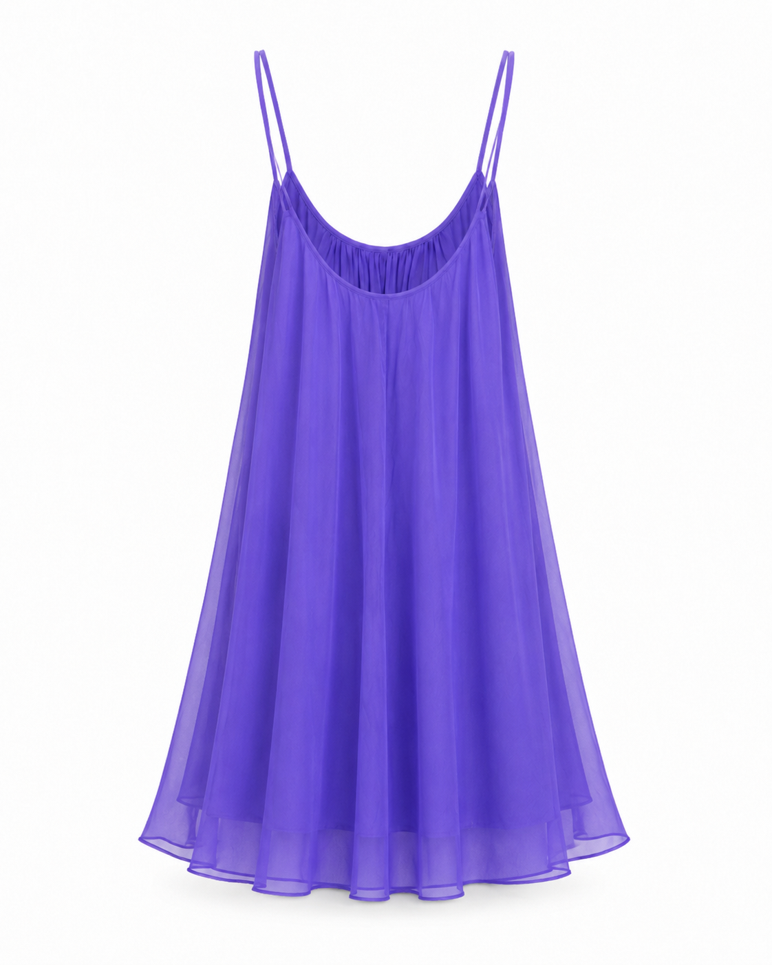 Purple Chiffon Swing Dress