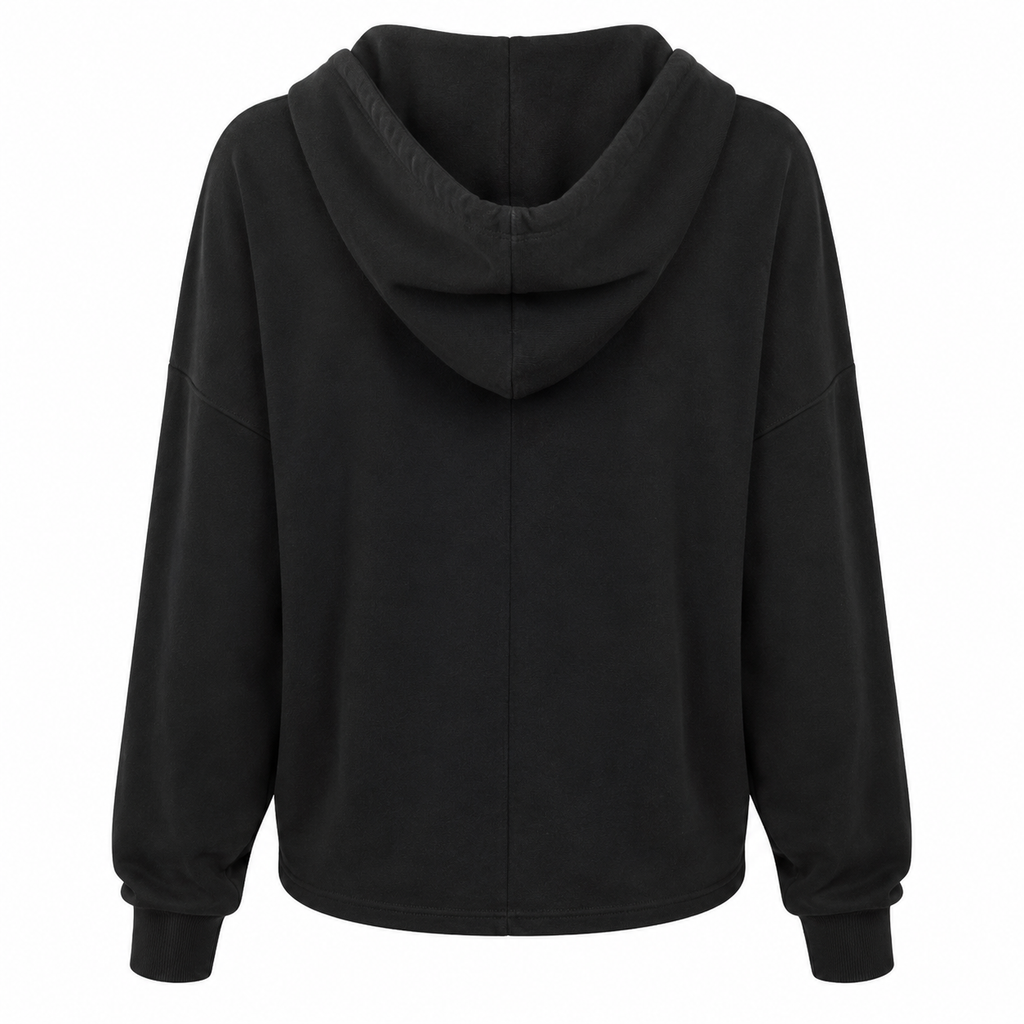 Black Lace Up Hoodie