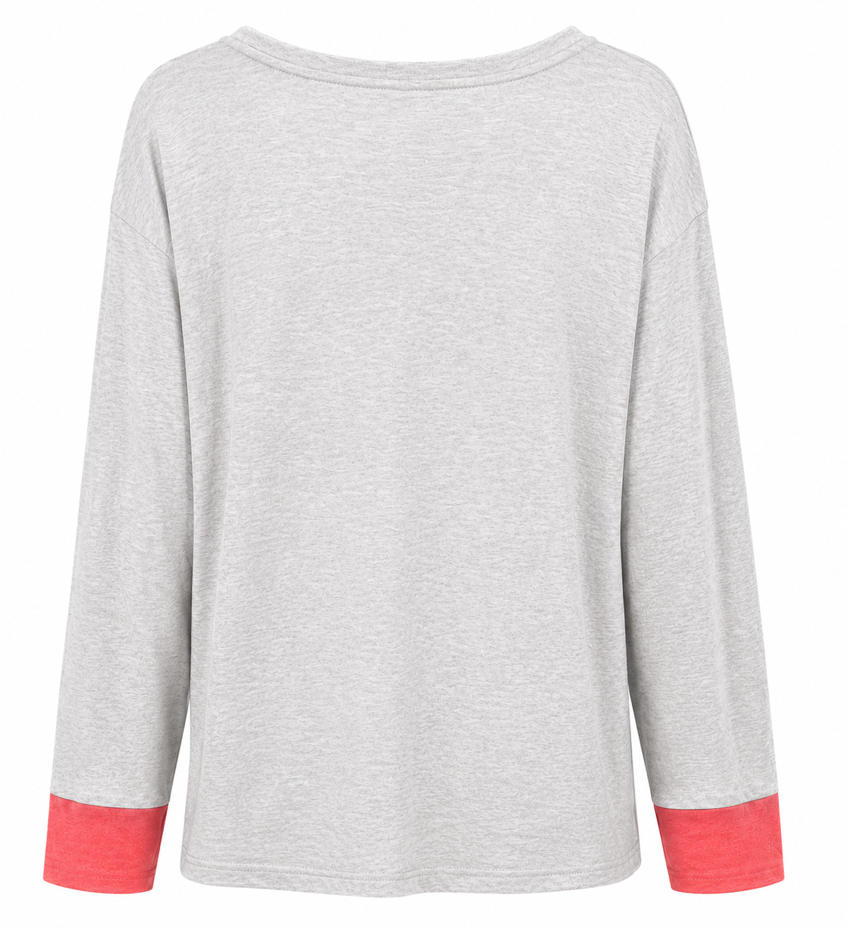 Grey Floral Print Long Sleeve Top