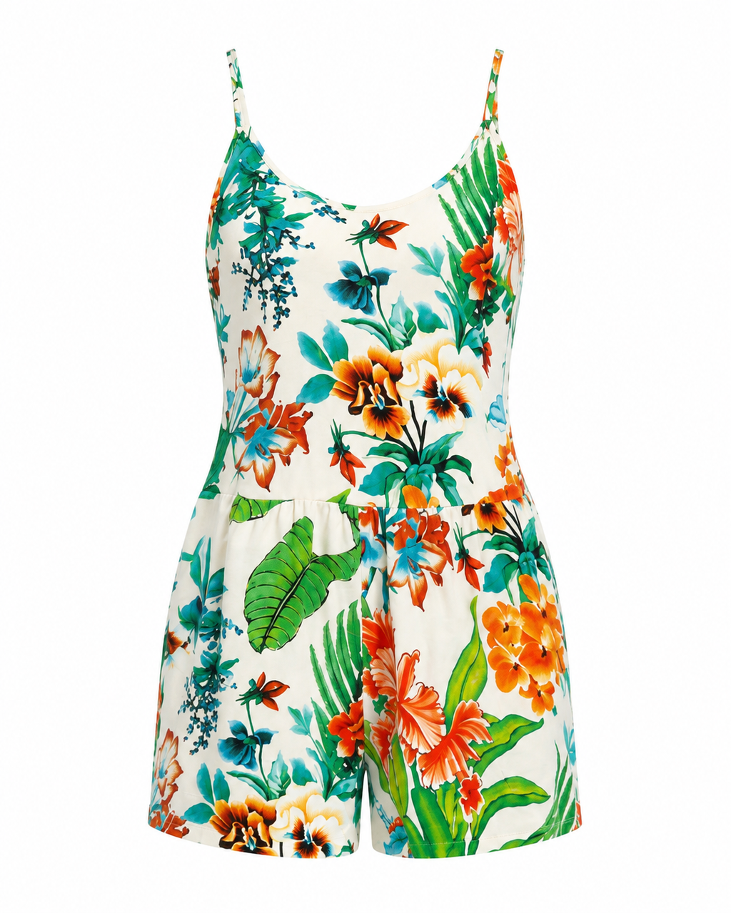 Floral Tropical Cami Playsuit