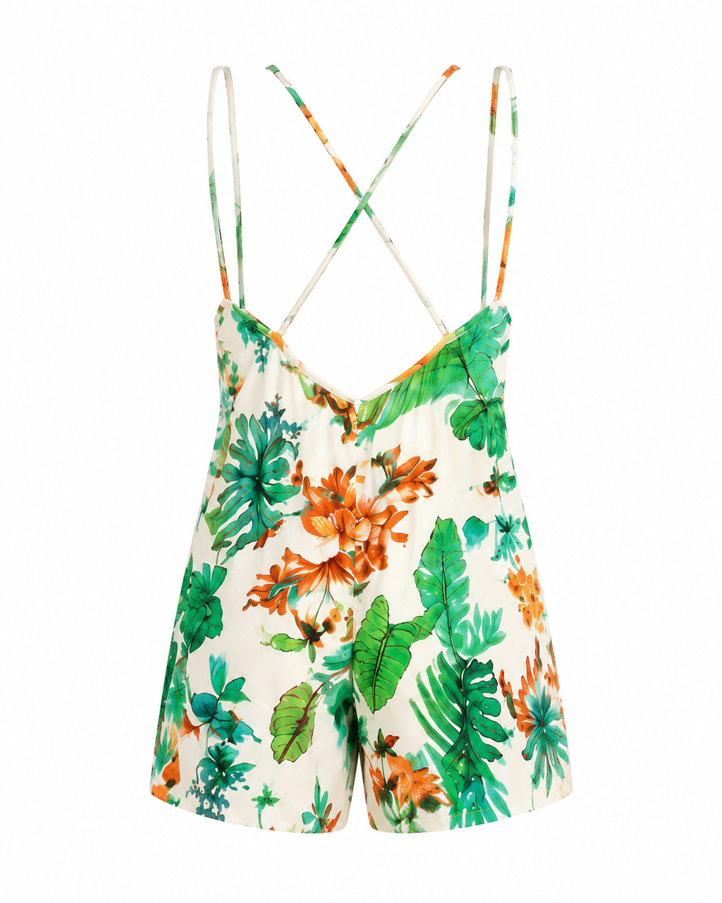 Floral Tropical Cami Playsuit