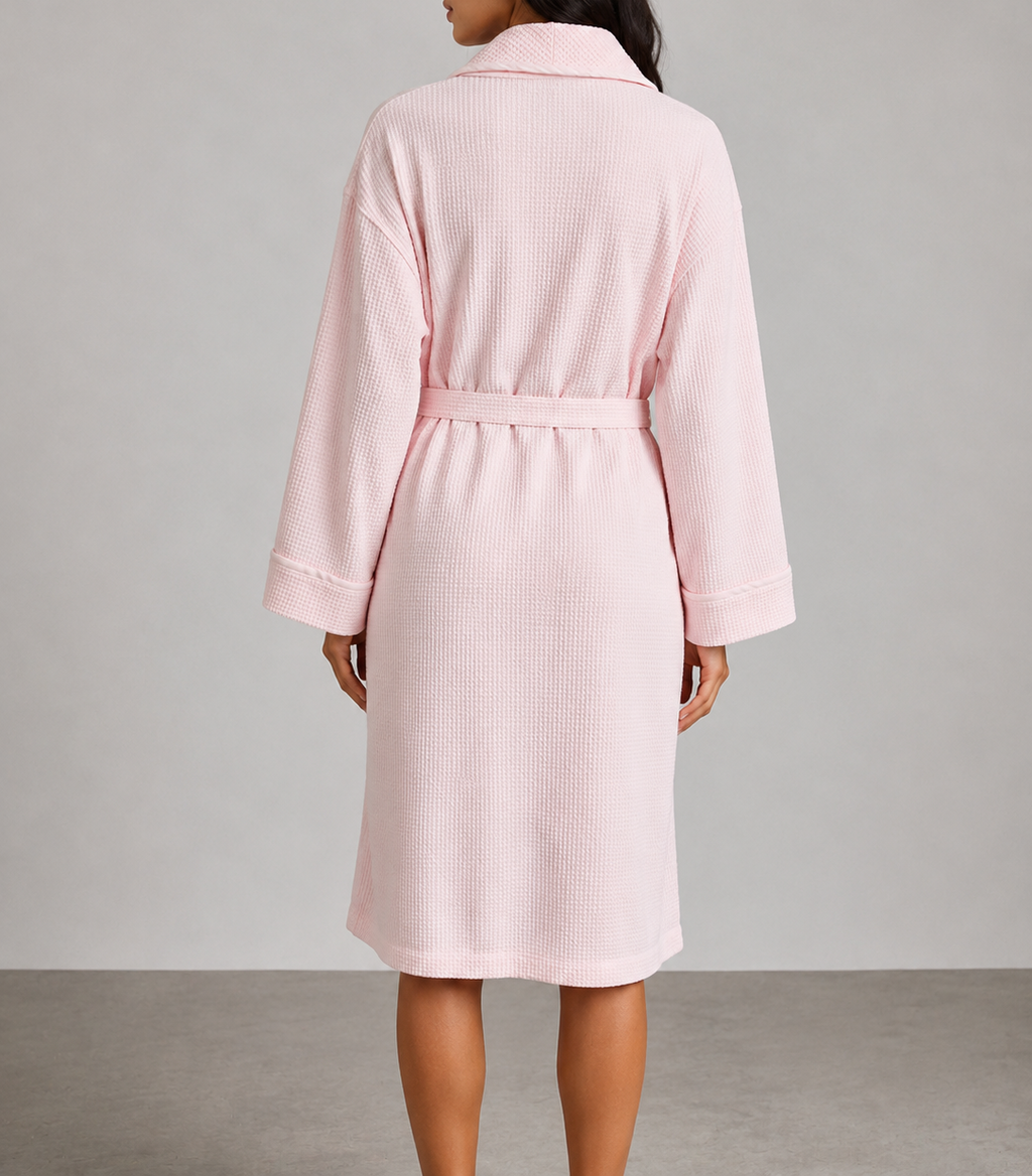 Light Pink Waffle Robe
