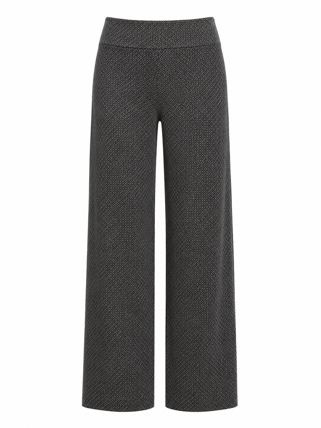Grey Patterned Stretch Pants