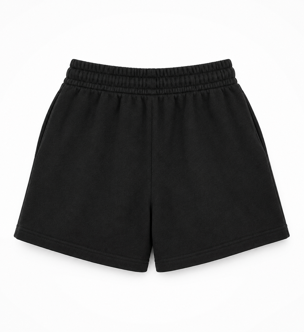 Playboy Black Rhinestone Logo Sweat Shorts
