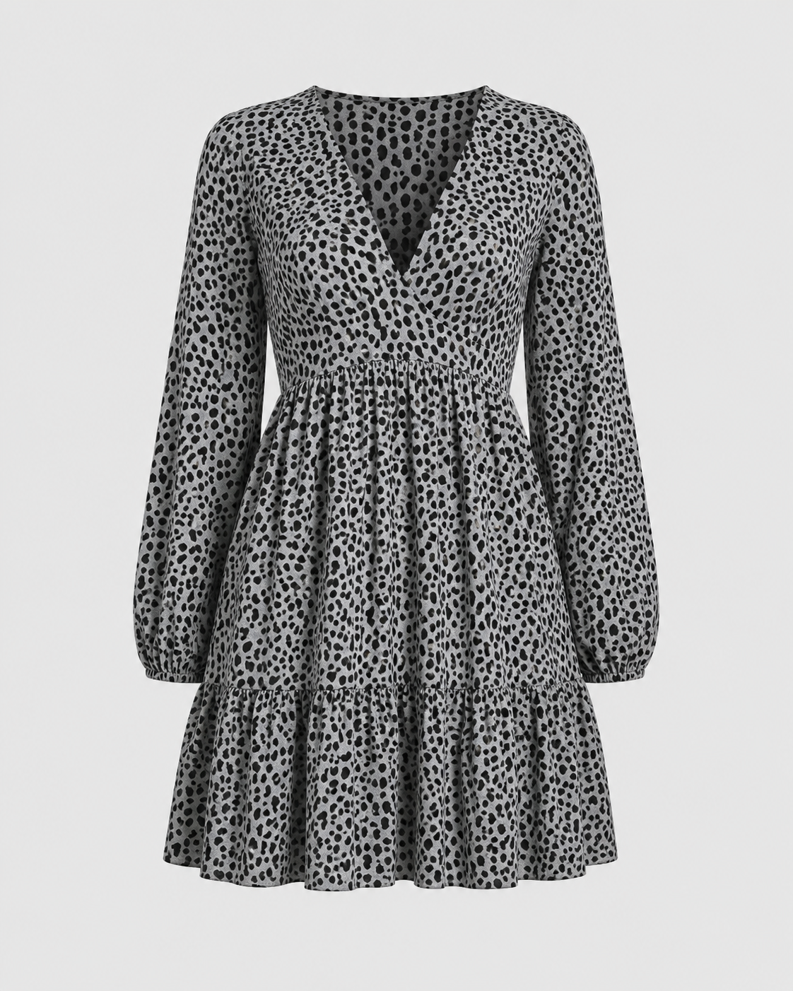 Spot Print Mini Dress
