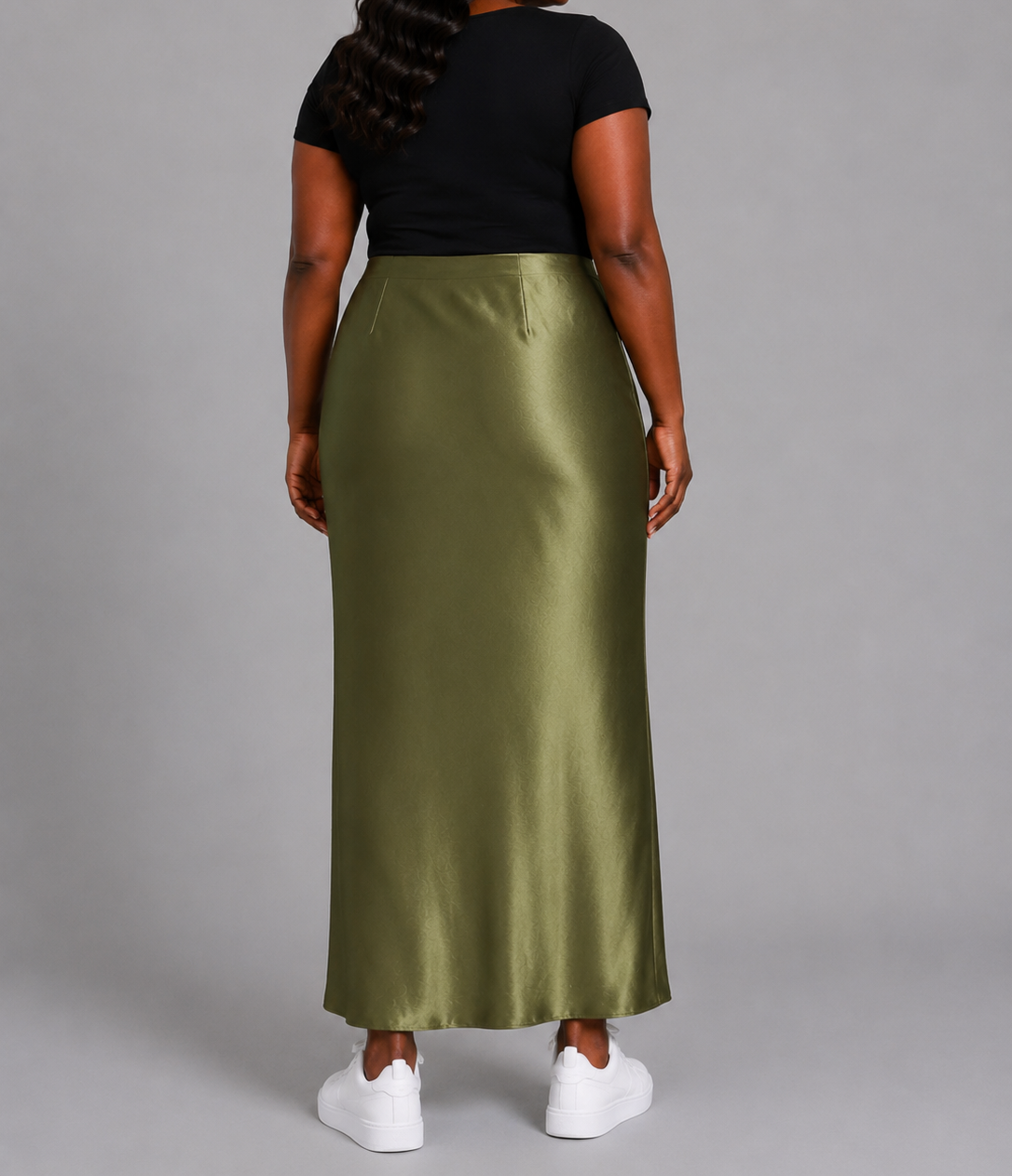Satin Midi Skirt