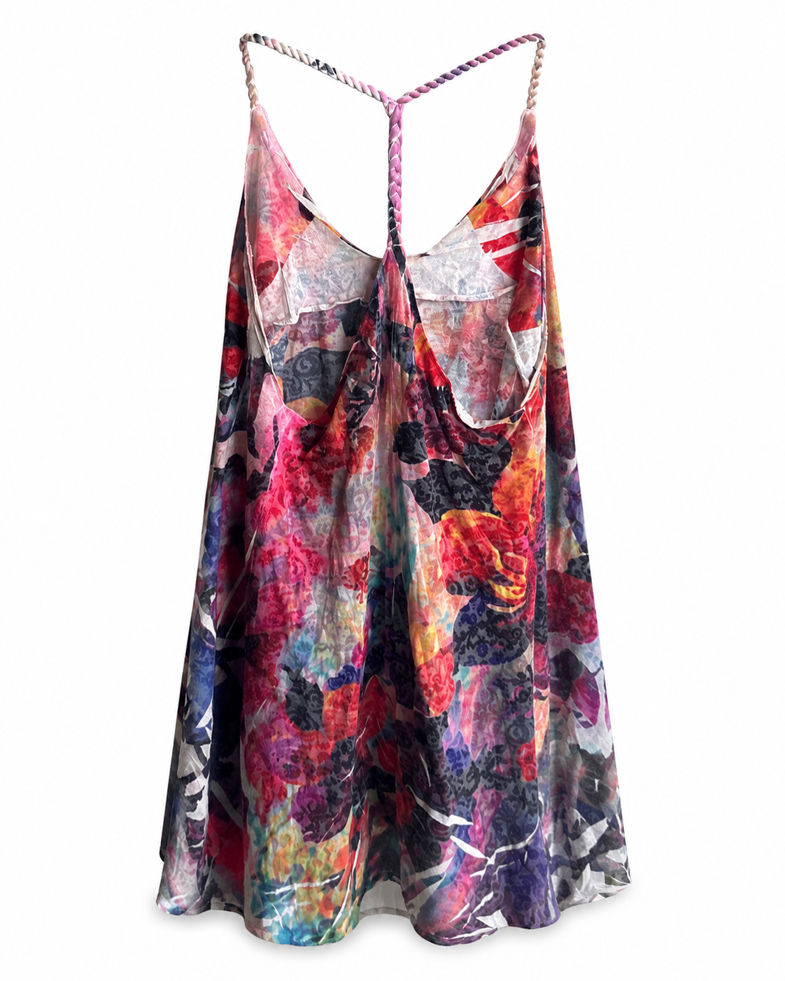 Abstract Floral Print Long Singlet