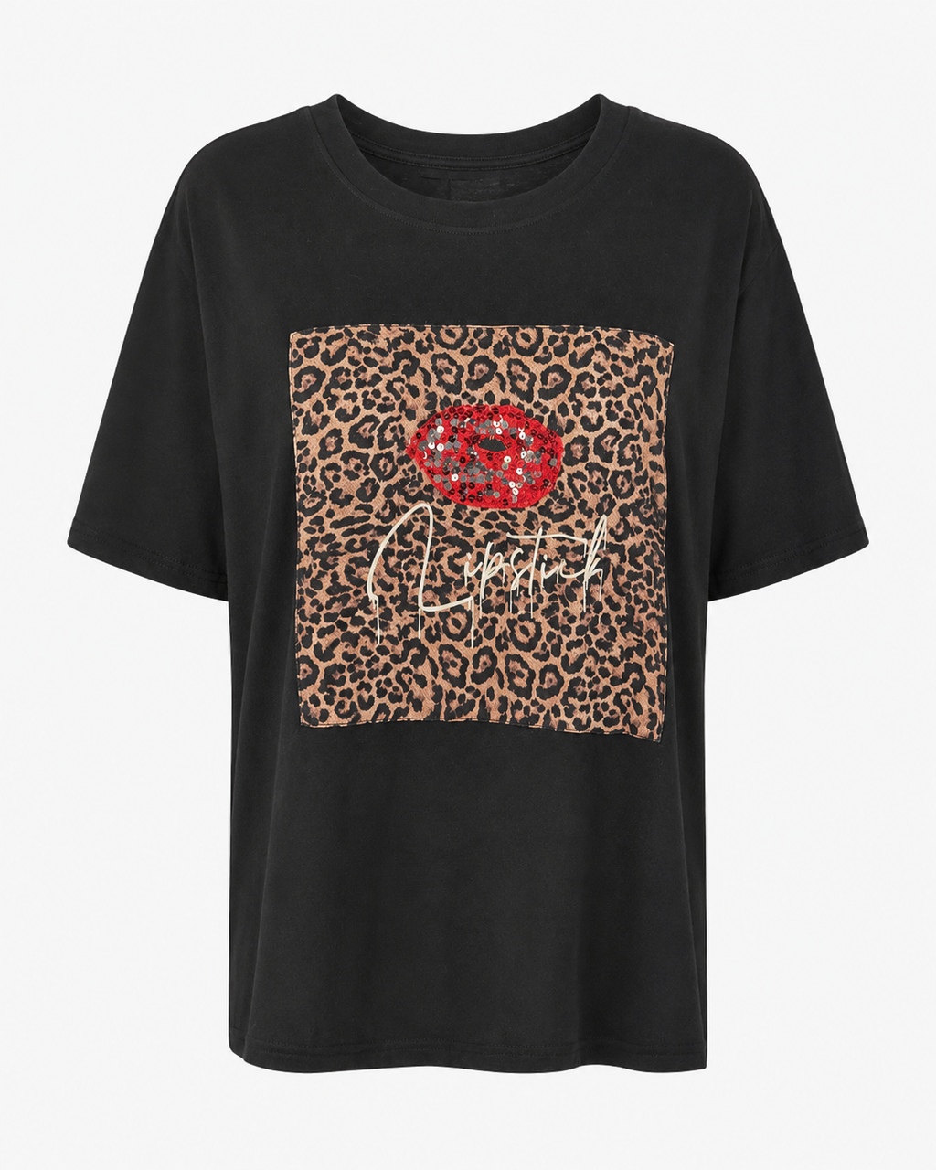 Graphic Leopard Print Tee