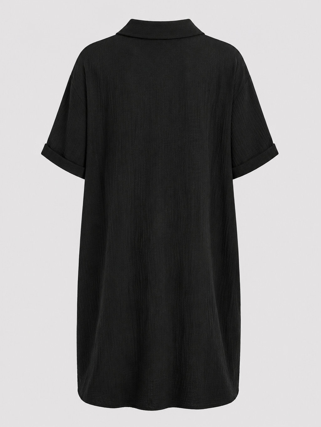 Black Button Down Midi Dress
