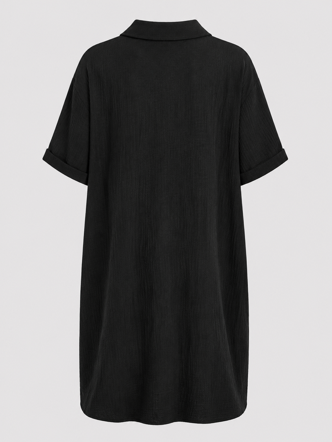 Black Button Down Midi Dress