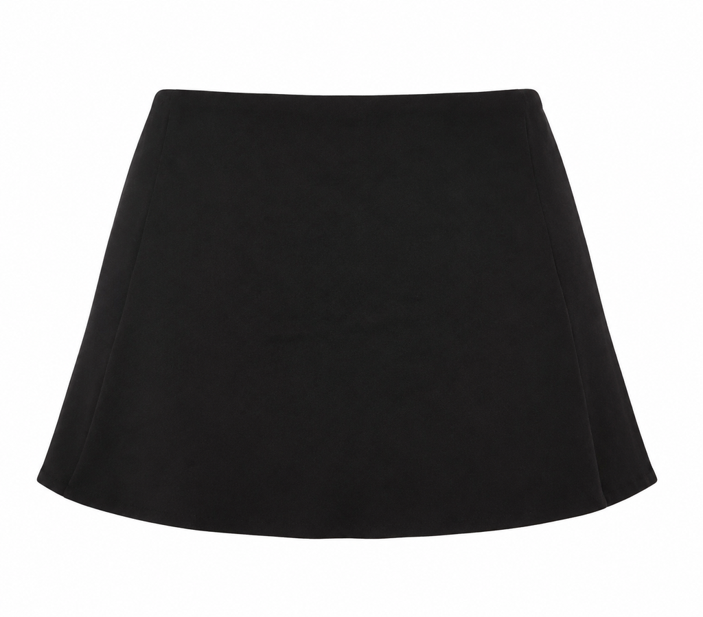 Black Asymmetric Skort