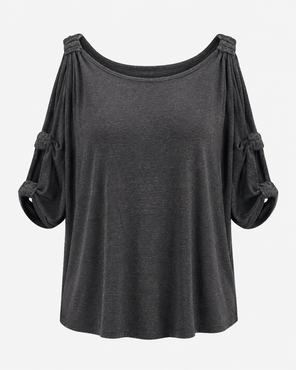 Grey Cold Shoulder Top