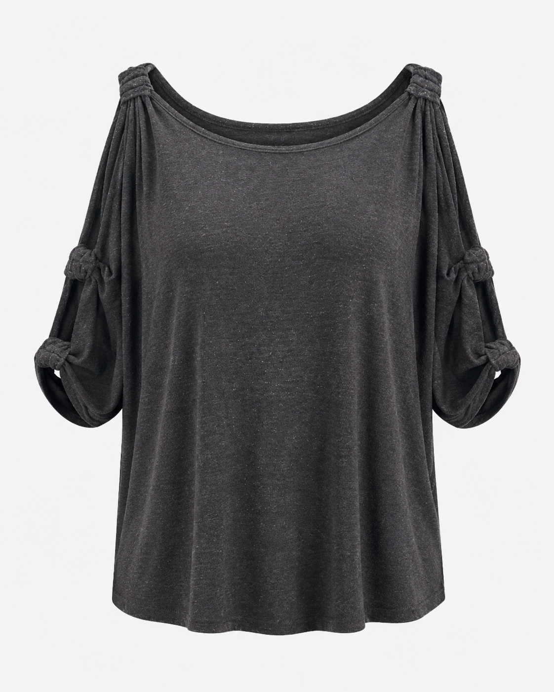 Grey Cold Shoulder Top