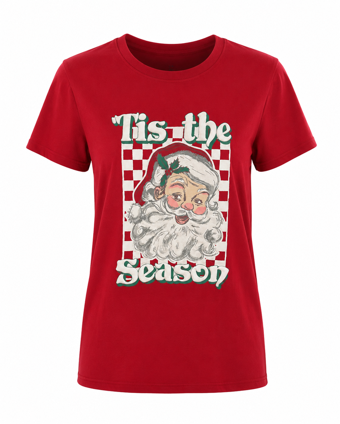 Red Christmas Santa Graphic Shirt