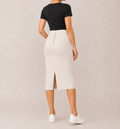 White High Waisted Pencil Skirt