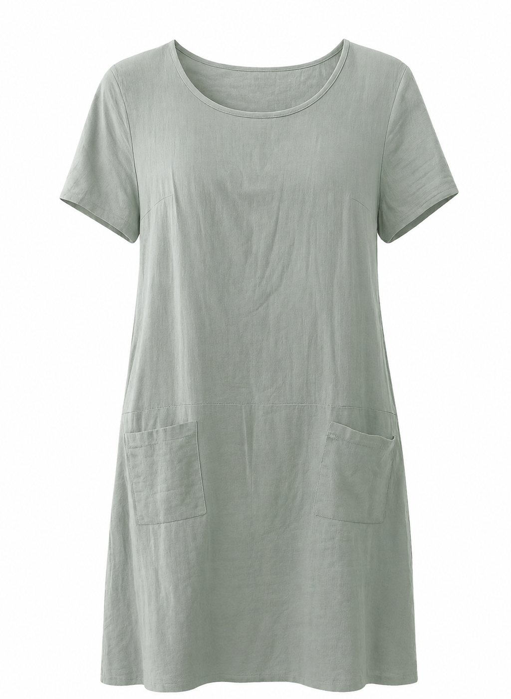 Sage Green Pocket Shift Dress