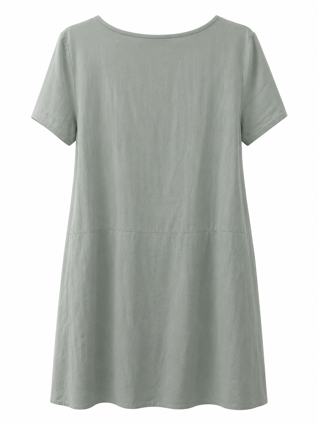 Sage Green Pocket Shift Dress