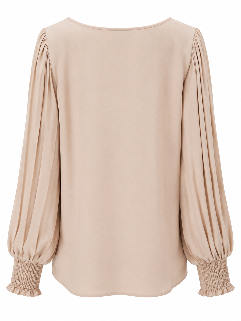 Beige Long Sleeve Blouse