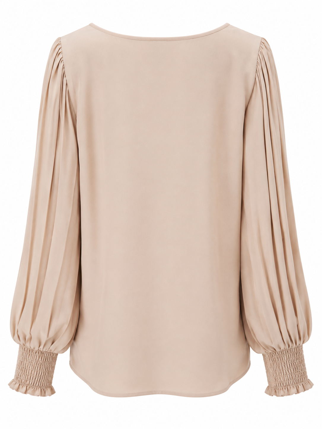 Beige Long Sleeve Blouse