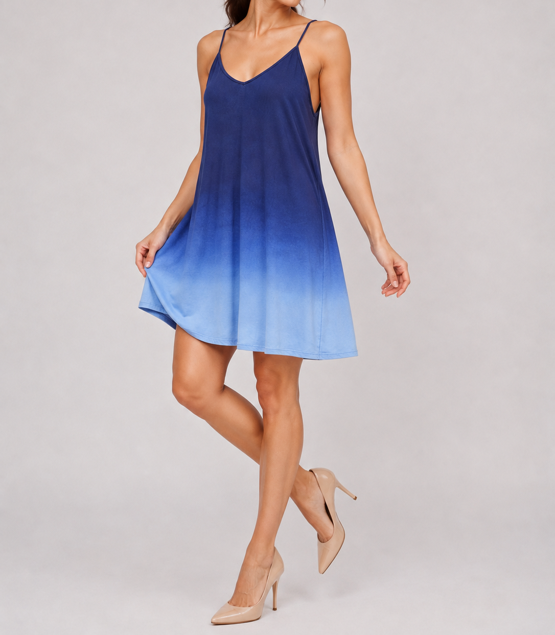 Blue Ombre Strappy Dress