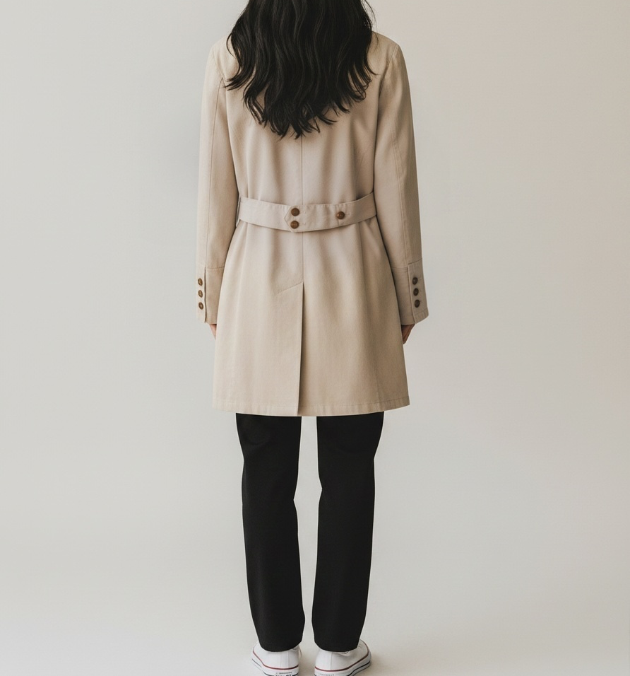 Women’s Light Grey Longline Jacket