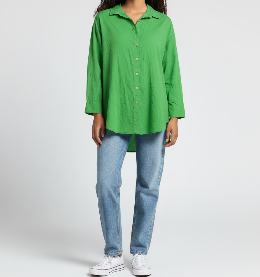 Anko Green Button Up Shirt