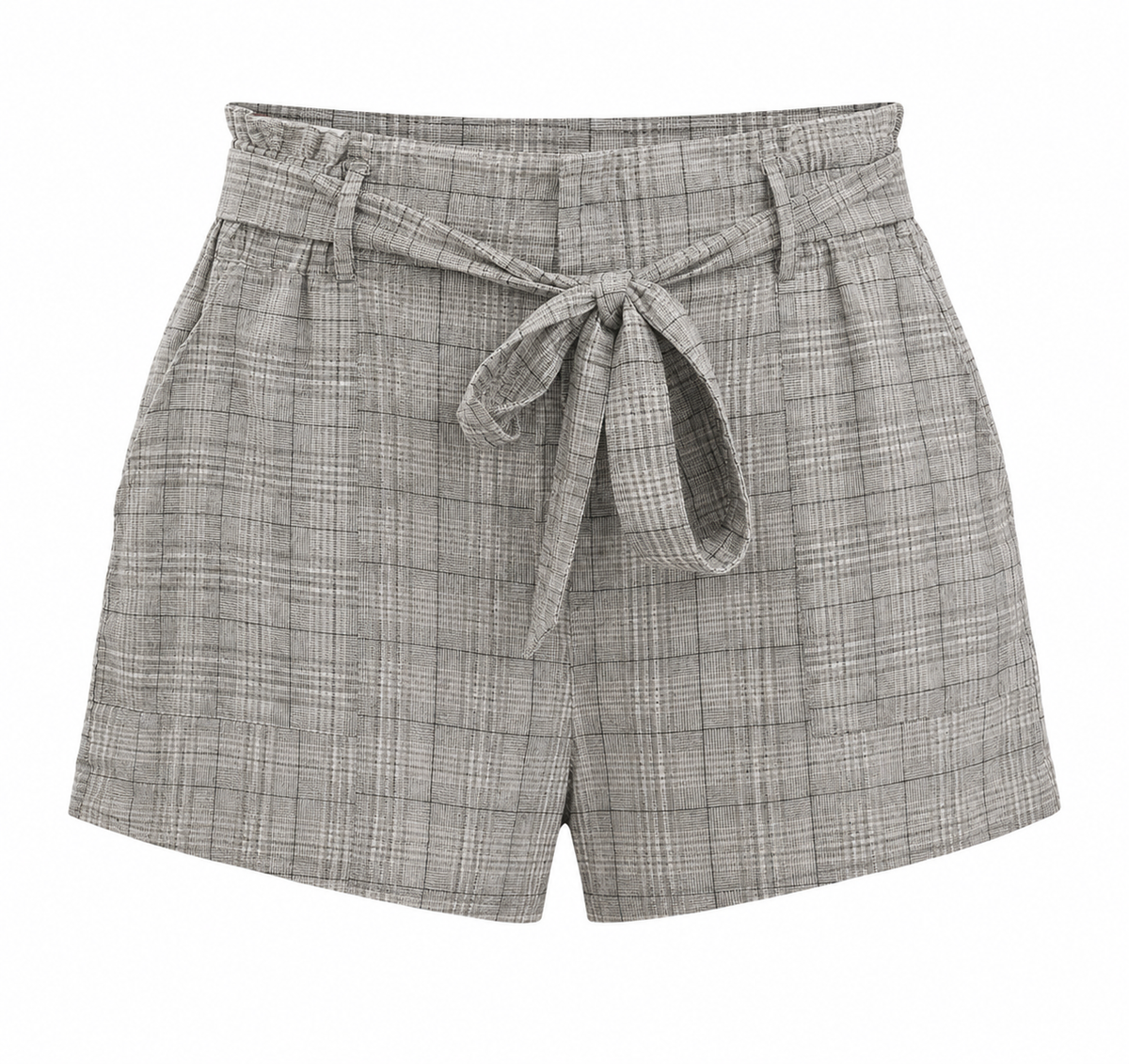 Grey Check Shorts