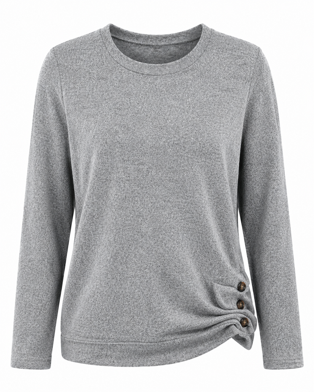 Grey Button Detail Sweater