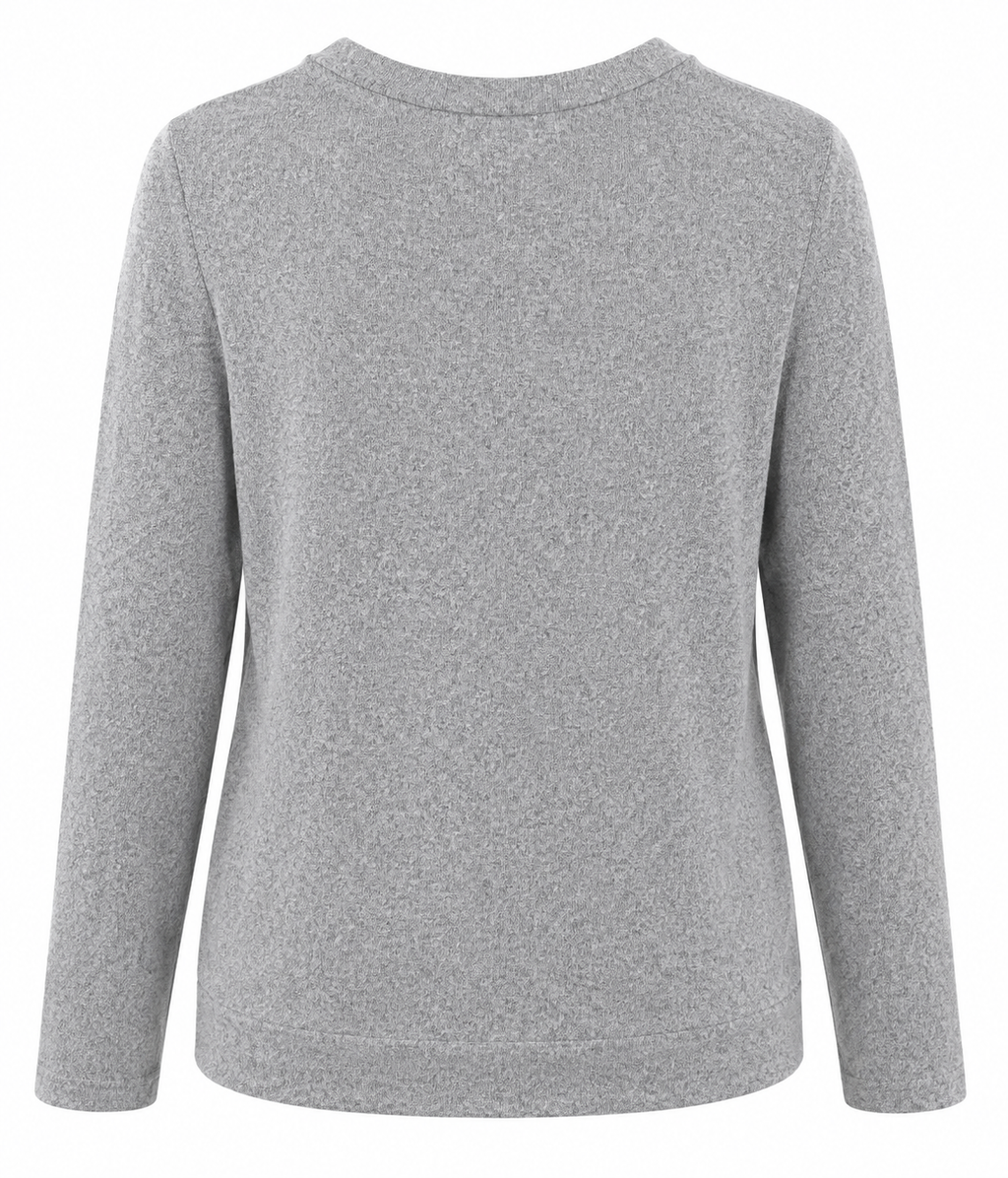 Grey Button Detail Sweater