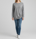 Grey Button Detail Sweater