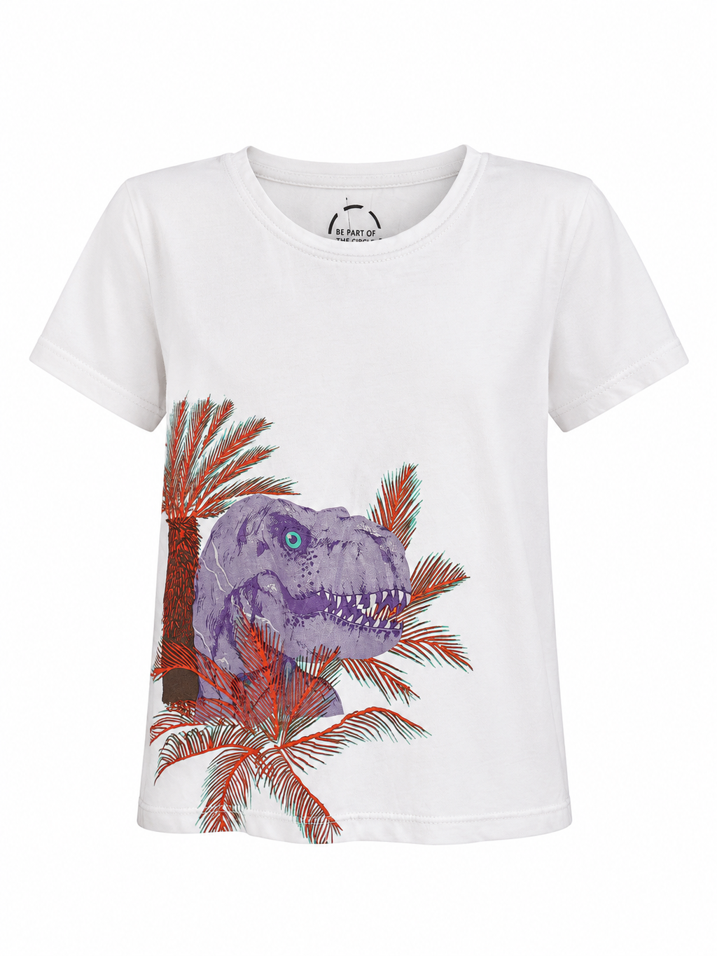 White Dinosaur Graphic T-Shirt