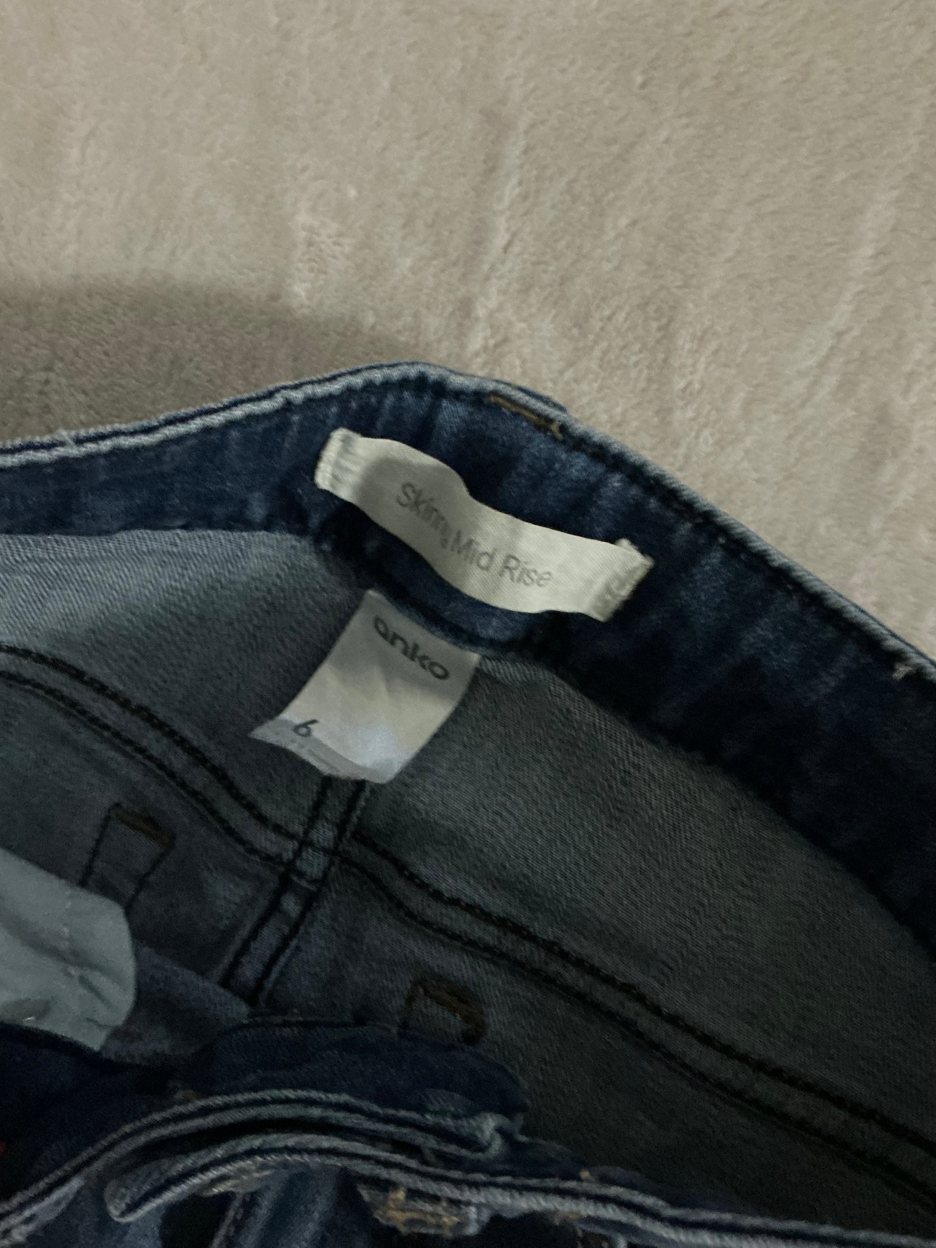 Anko Skinny Mid Rise Ripped Jeans